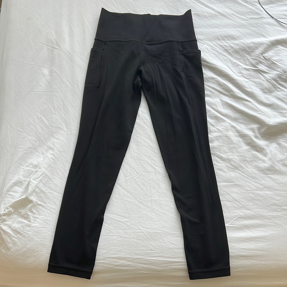Black Athleta leggings. Perfect for working out and yoga.